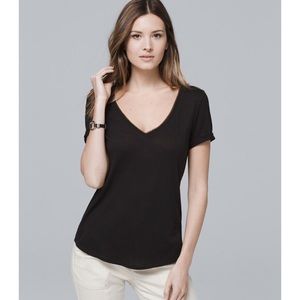 White House Black Market Deep-V Easy Tee